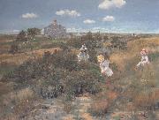 William Merrit Chase The Bayberry Bush oil painting on canvas